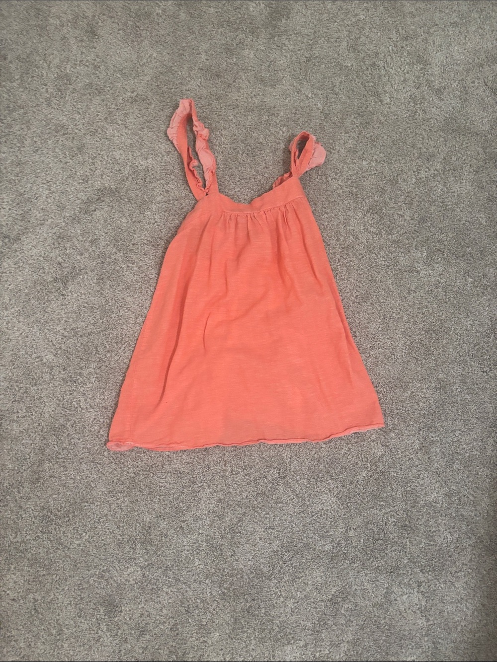 Old Navy Coral Ruffle Strap Tank